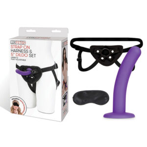 Lux Fetish Strap-On Harness & 5in Dildo