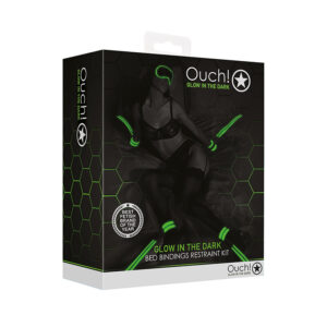 Ouch GITD BedBindingsRestraintKit NeGrn