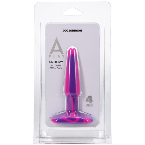 A-Play Groovy Sili Anal Plug 4in Berry