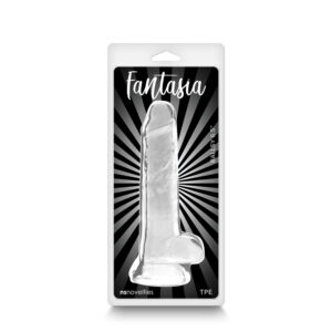 Fantasia Ballsy 6.5in Jelly Dildo Clear