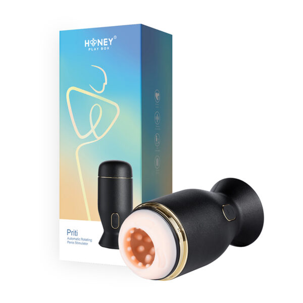 Priti Automatic Rotating Penis Stim Blk