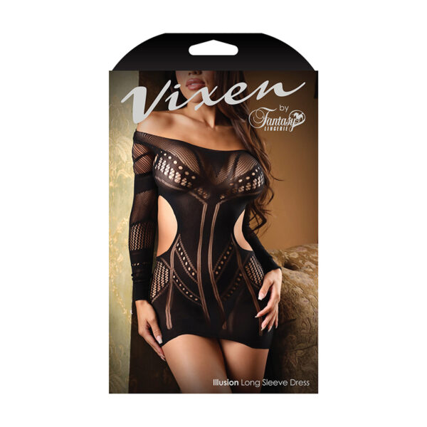 FL Vixen Illusion LS Seamless Dress OS