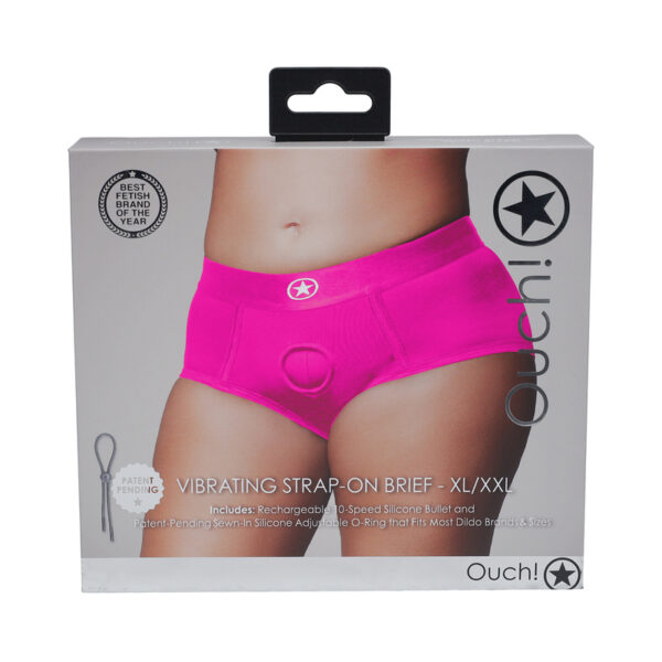 Ouch! Vibrating Strap-on Brief Pk XL/XXL