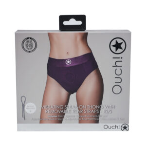 Ouch! Vibrating StraponThngStrap Pu XS/S