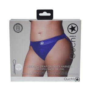 Ouch! Vibrating StraponPntyOpen Bl XLXXL