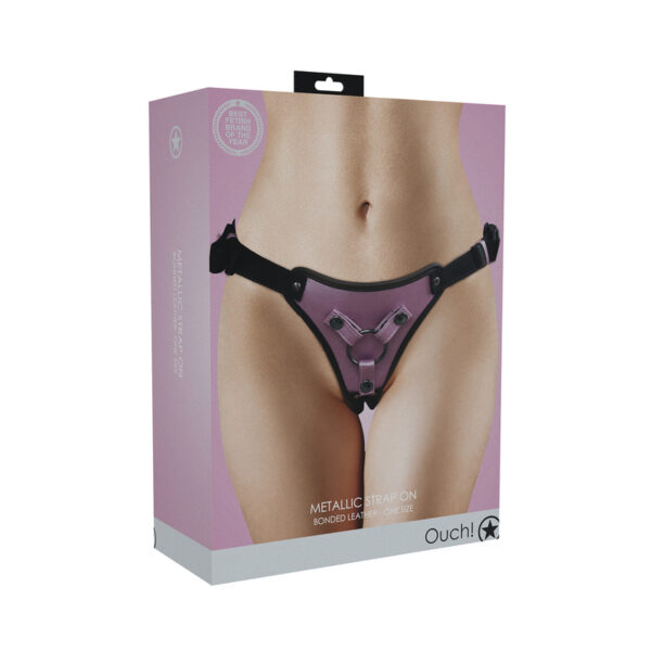 Ouch! Metallic Strap On Harness RoseGold
