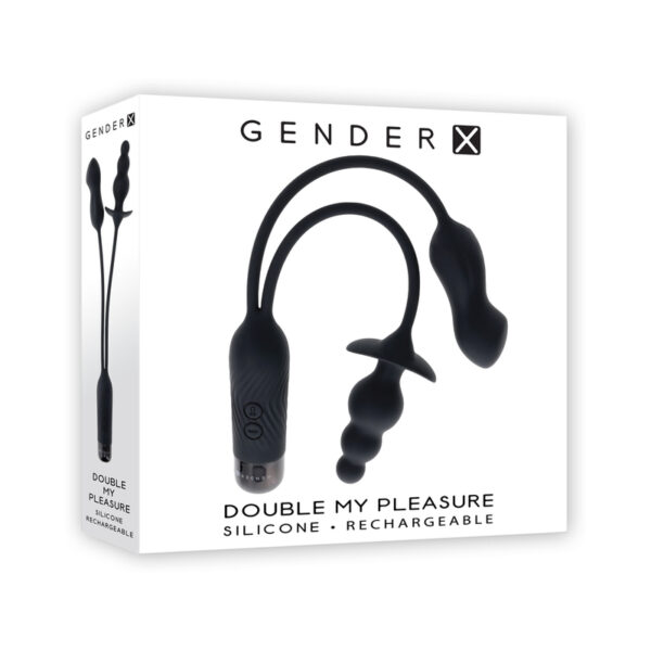 GX Double My Pleasure Recha Vibrating Bk