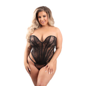 FL Floral Lace Corset & Panty XL