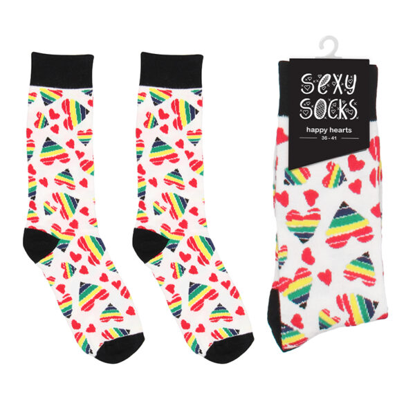 Shots Sexy Socks Happy Hearts SM