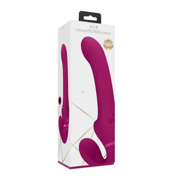 VIVE Ai DualVibrAir StraplessStrapon Pnk