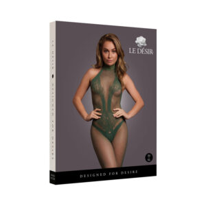 Le Desir Fishnet Lace Bodystock Green OS