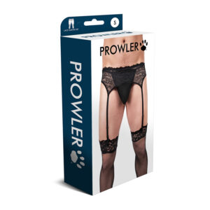Prowler Lace Garter Set  Black Small